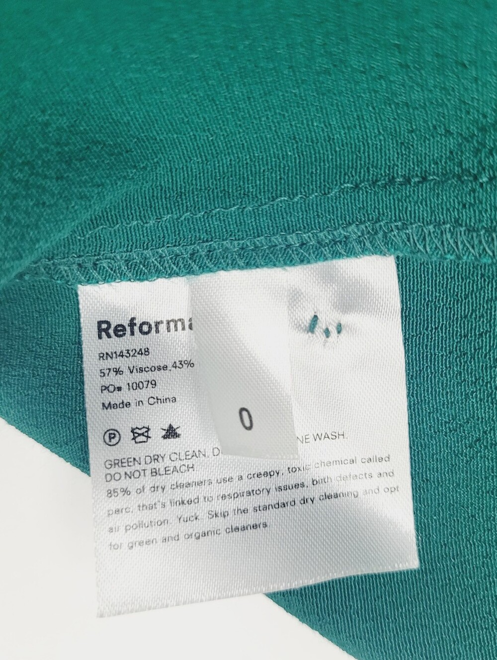 Reformation Maren Dress Emerald Green Midi Slim fit Cap Sleeves Back Cut-out - Picture 9 of 11